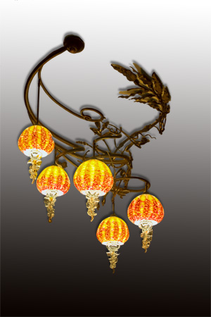 Artwork #1: Glass Fire Chandelier