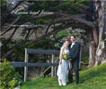 <strong>Small Weddings</strong><br /> Small or elopement weddings offer the opportunity to create wonderfully close-up photos capturing the intimacy of these special occasions. Oksana and Jaime were married at the Elk Cove Inn where beautiful settings abound. This photo was used as the cover of their wedding book.